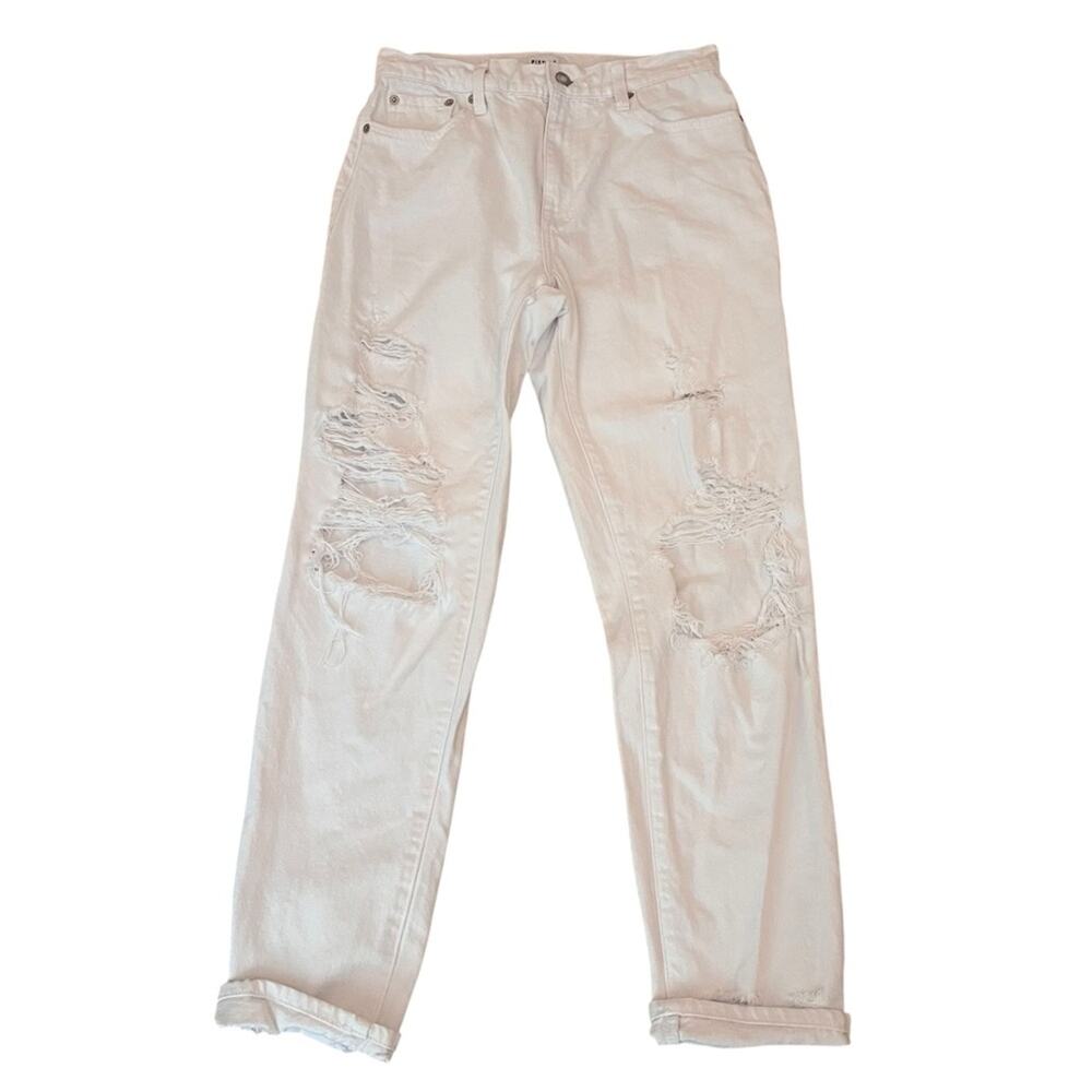 Pistola Presley High Rise Relaxed Roller In Blizzard White Size 26 Distressed